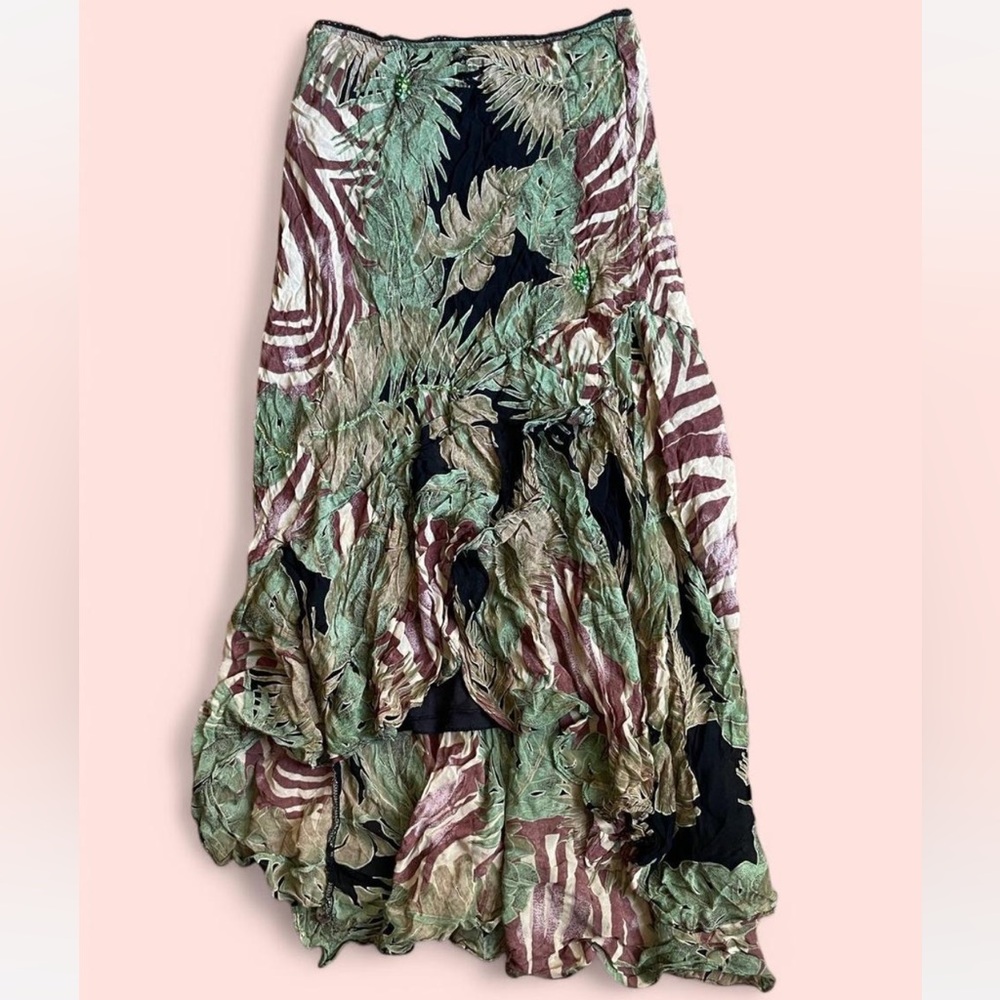asymmetrical fairycore maxi skirt